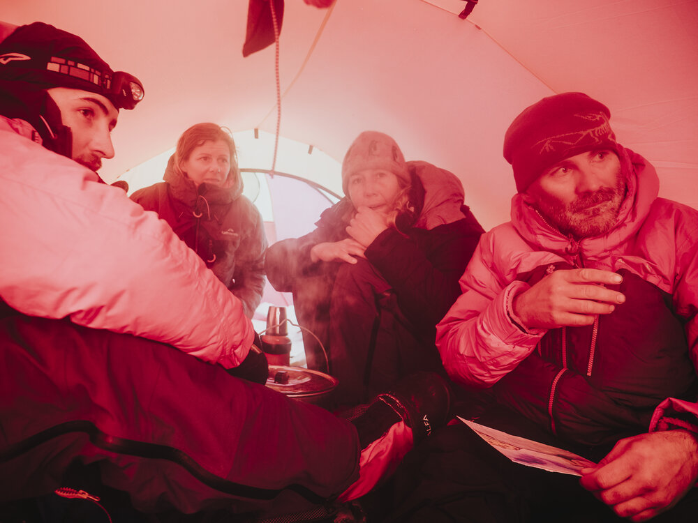 Inspiring Explorers Expedition&trade; team in a tent