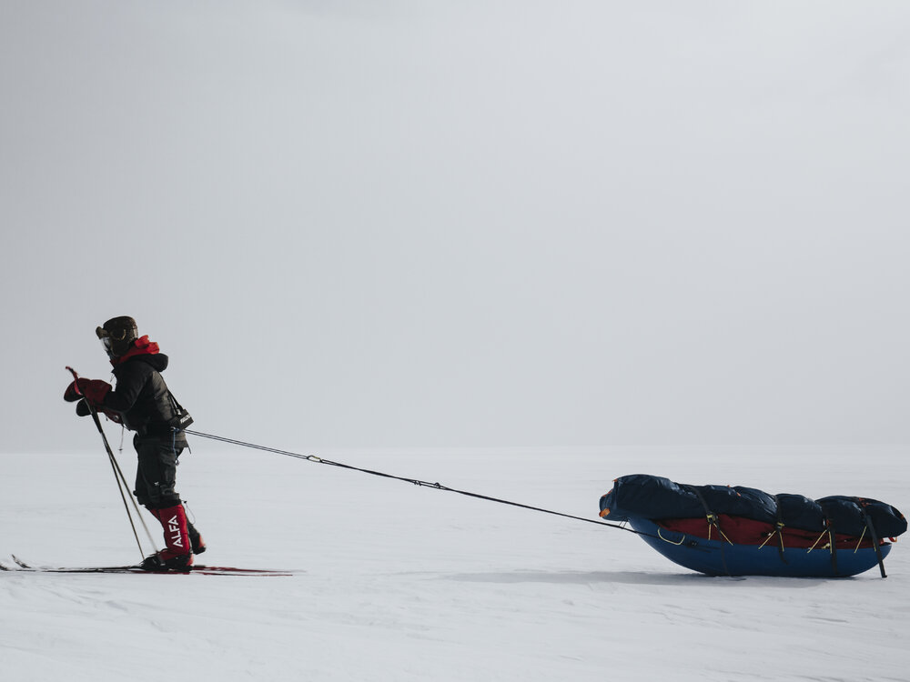 Inspiring Explorer Hollie Woodhouse during the Greenland Ice Cap crossing