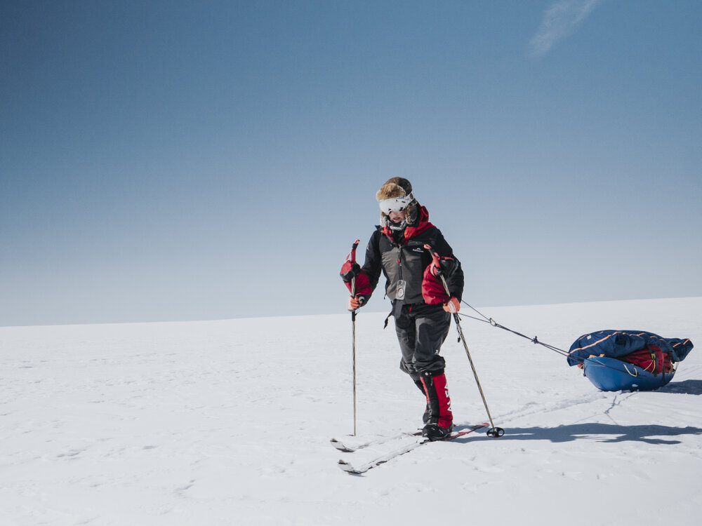 Inspiring Explorer Hollie Woodhouse during the crossing