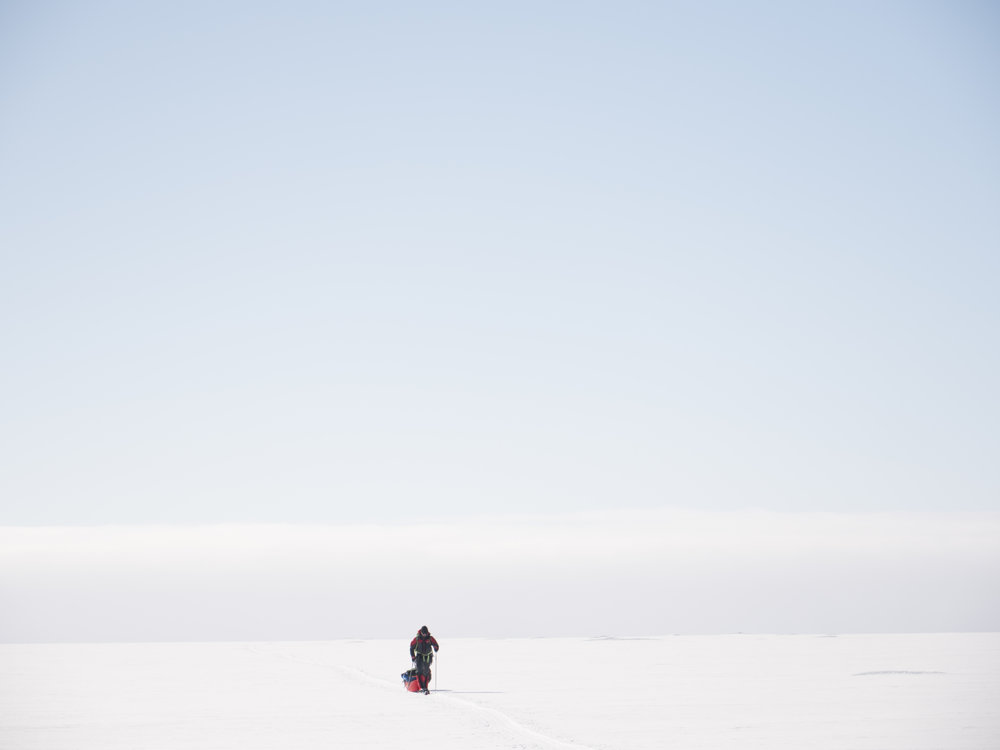 Inspiring Explorer Brando Yelavich during the Greenland Ice Cap crossing