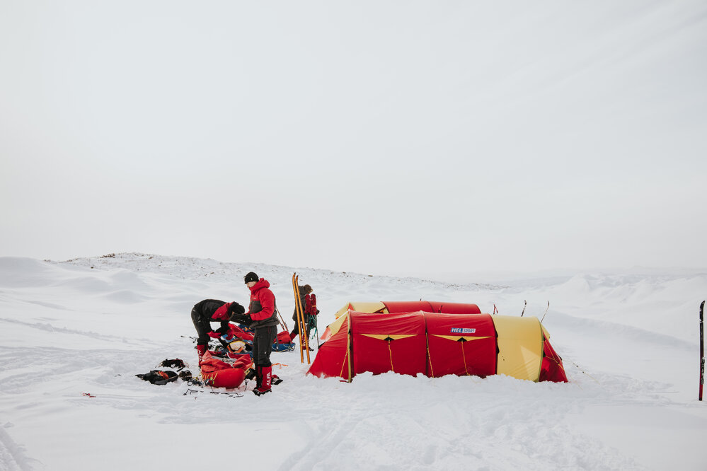 Inspiring Explorers Expedition&trade; team setting up camp