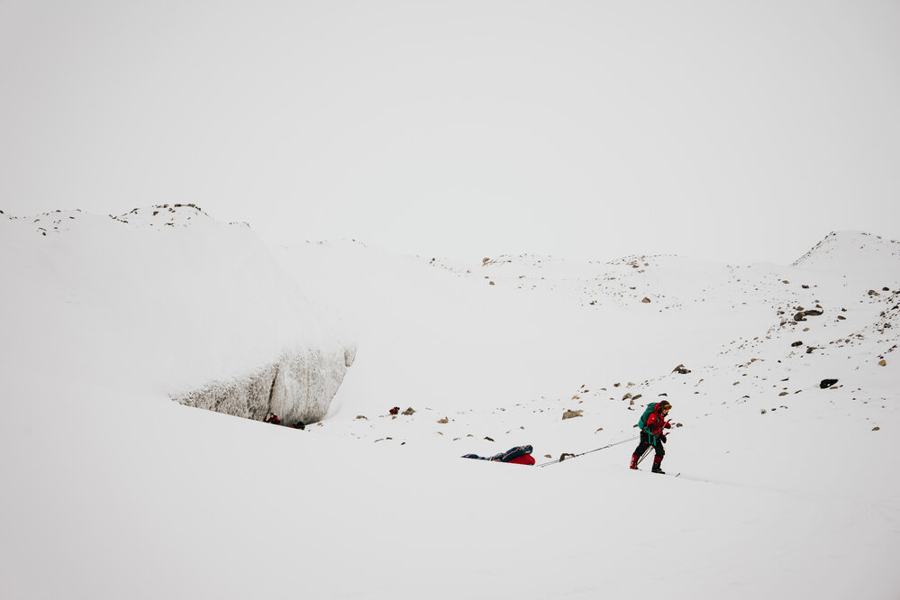 Inspiring Explorer Hollie Woodhouse during the Greenland Ice cap crossing