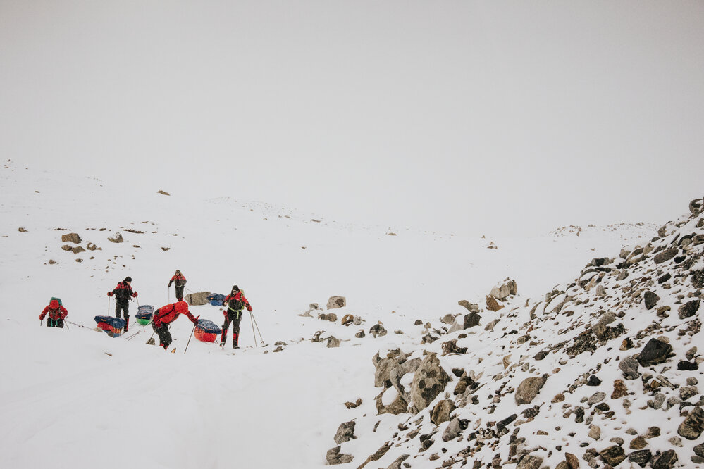 Inspiring Explorers Expedition&trade; team crossing the Greenland Ice Cap