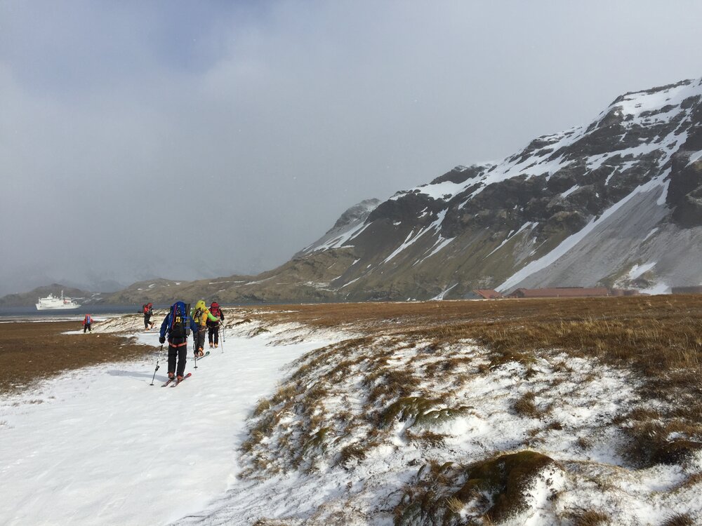 A member of the Inspiring Explorers&trade; South Georgia expedition arriving at Stromness (004)