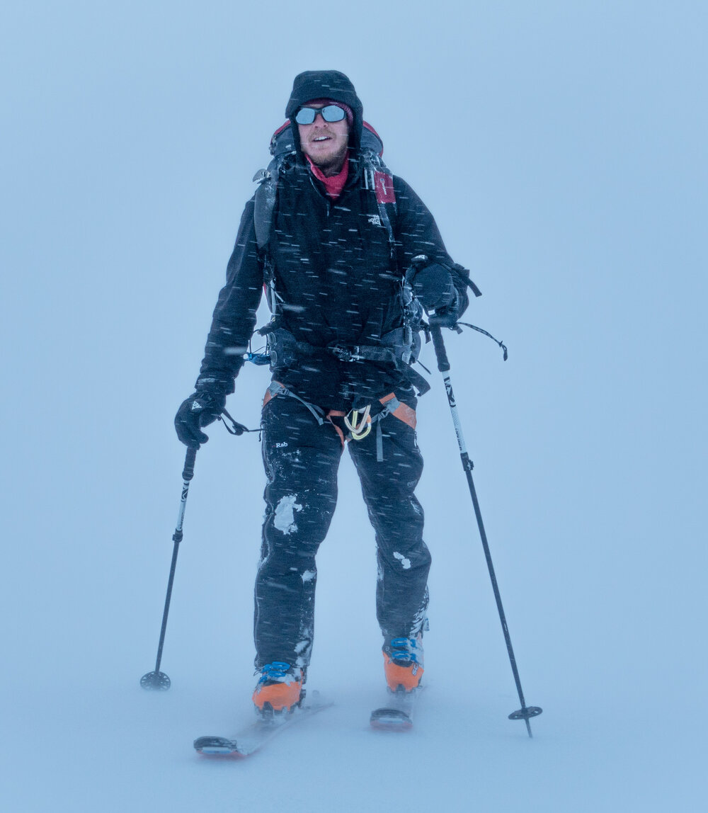 Inspiring Explorer James Blake skinning on the South Georgia traverse