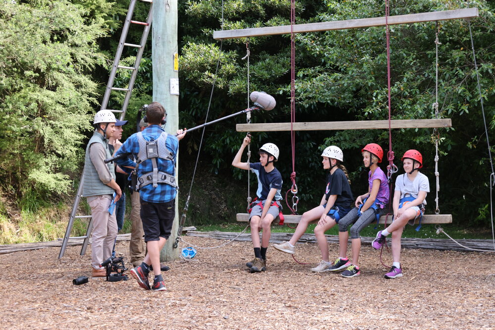 Young Inspiring Explorers being Interviewed by Greenstone TV