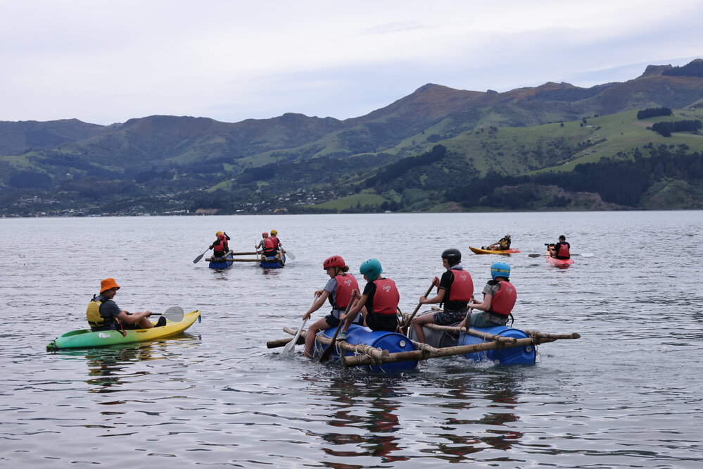 Young Inspiring Explorers paddling their rafts on the Worsley Weekend (004)