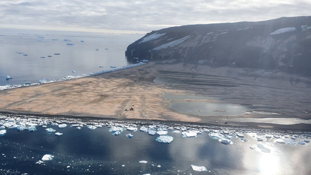 2019-20 Cape Adare huts from the air