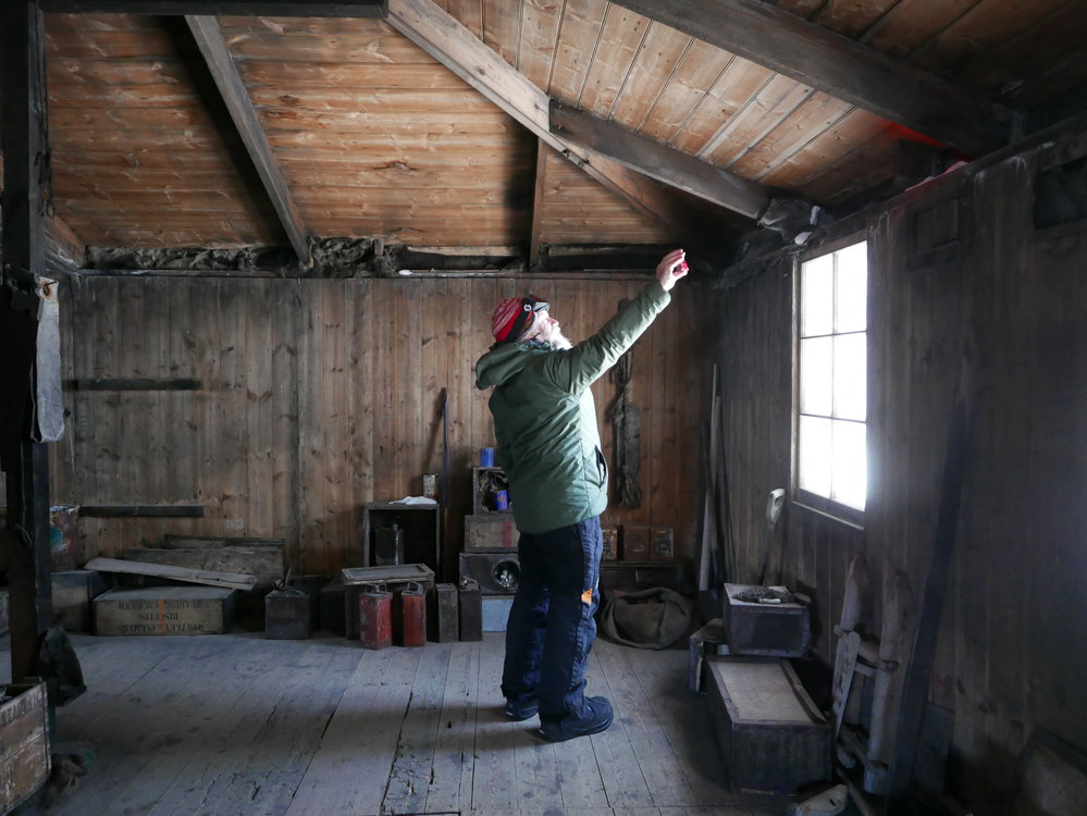 2020-21 Conservators at work, Al Fastier, Hut Point