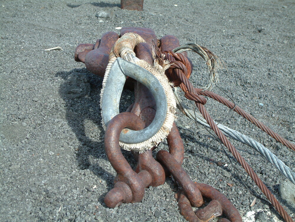 2005 One of the 'Aurora' anchors embedded at Cape Evans (002)