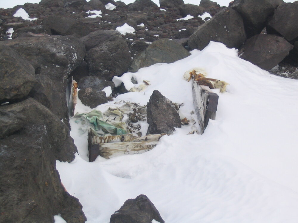 2005 Artefacts left behind inside Wilson's Igloo, Cape Crozier