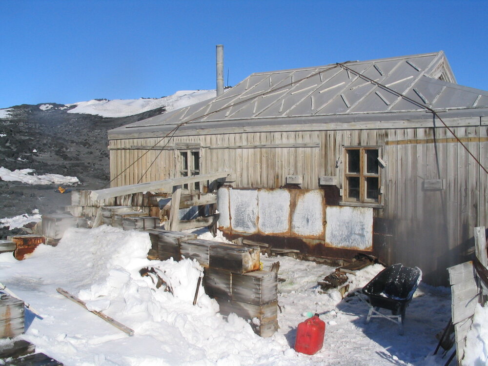 2005-06 Snow removal from Shackleton's 'Nimrod' hut, North West corner, Cape Royds