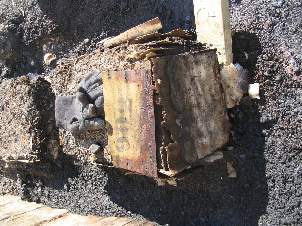 2005-06 Box being removed from the East wall, Cape Royds