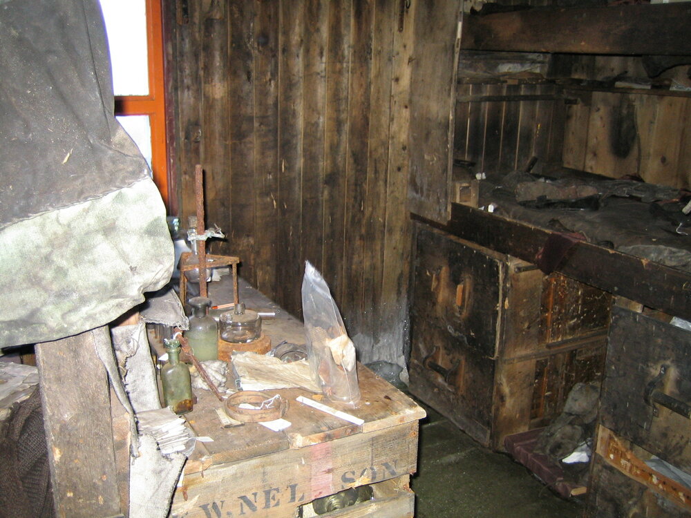 2005 Interior ice build-up, Biology area, Scott's 'Terra Nova' hut, Cape Evans