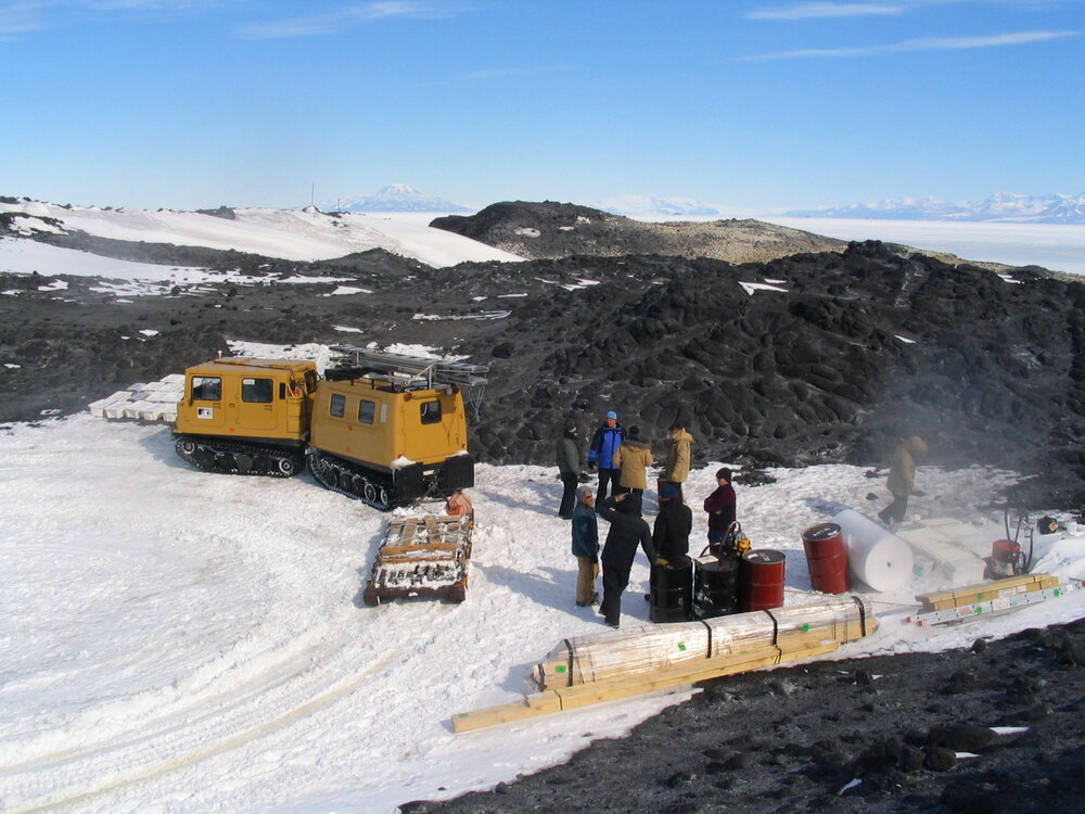 2005 Loading equipment onto a Hillary Sledge near Cape Royds
