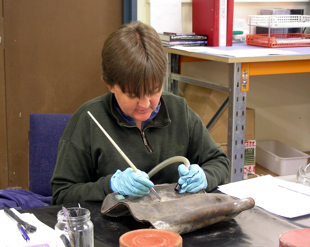 2006 Conservators at work, Sarah Clayton Scott Base