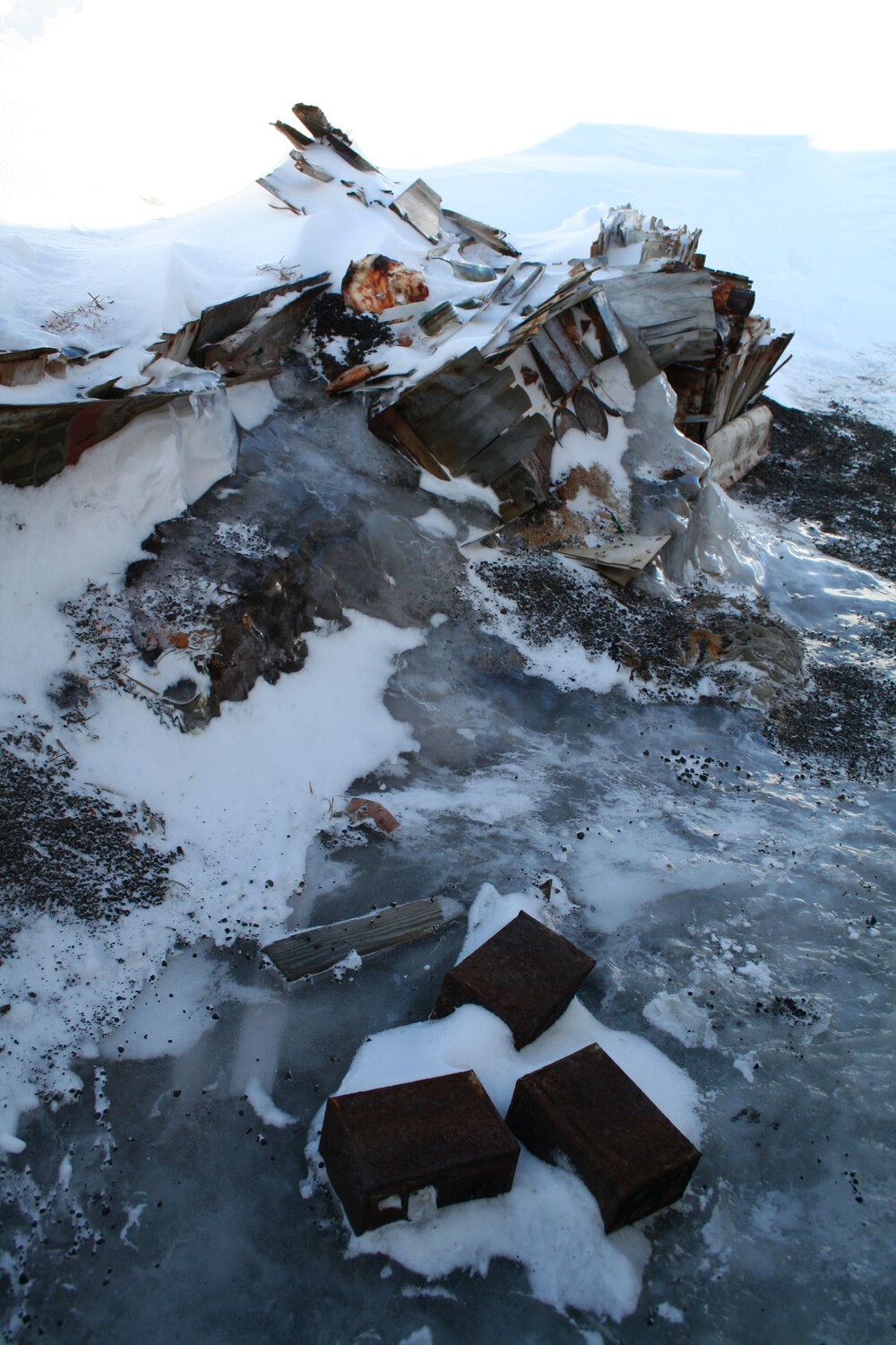 2006 Stores boxes outside Scott's 'Terra Nova' hut, Cape Evans (003)