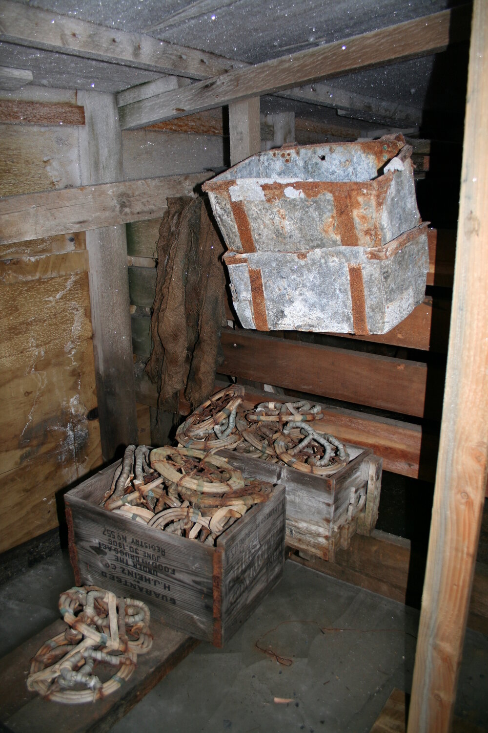 2006 Pony snow shoes inside Scott's 'Terra Nova' hut, Cape Evans (001)