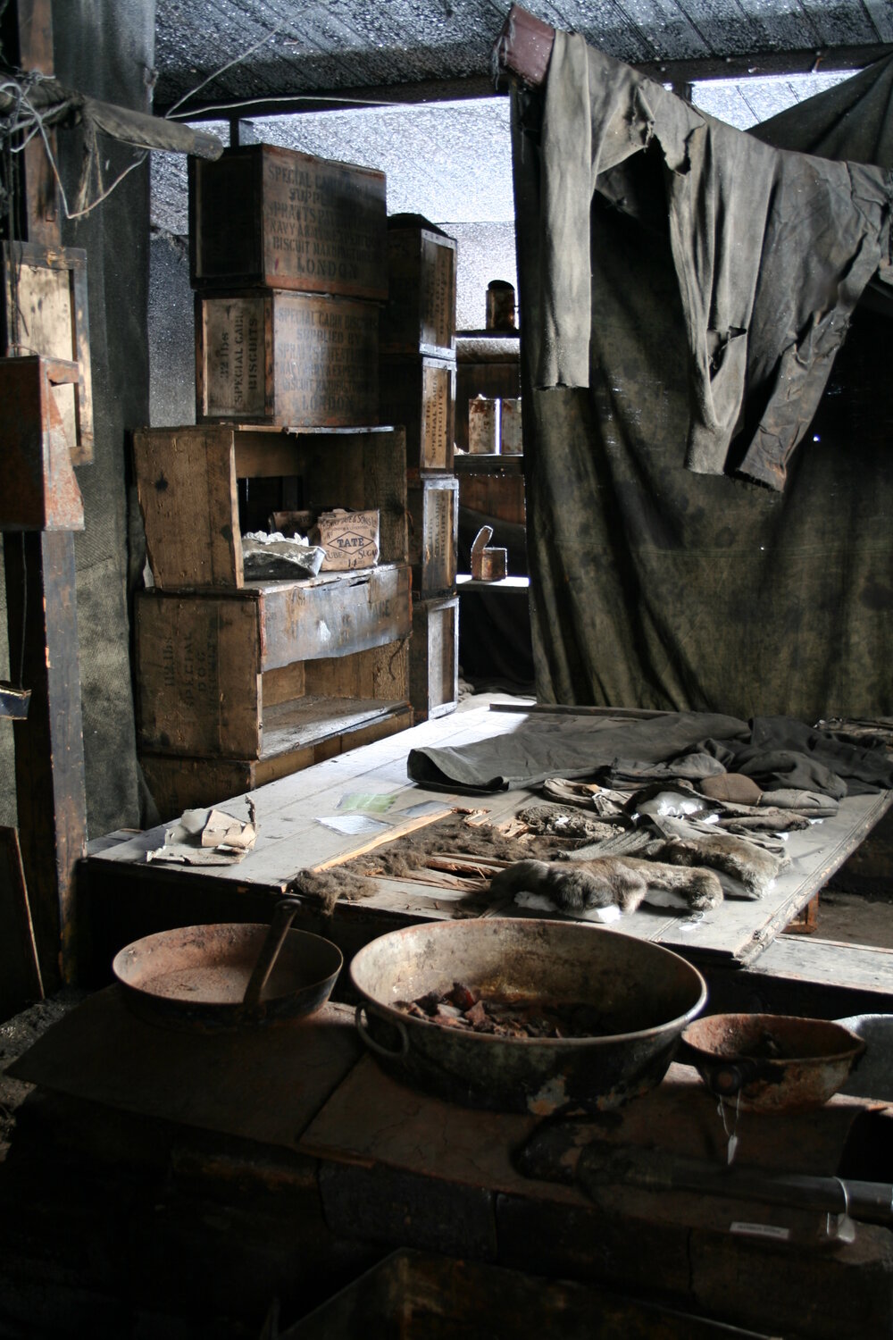 2006 Stove area inside Scott's 'Discovery' hut, Hut Point