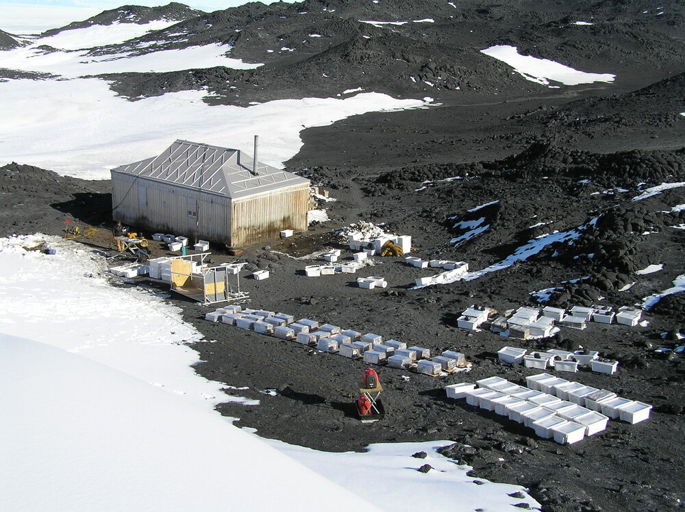 2005-06 Boxes of artefacts packed for transport around Cape Royds