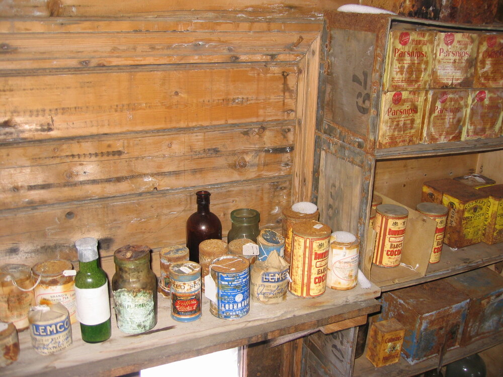 2005 Snow ingress on artefacts inside Shackleton's 'Nimrod' hut, Cape Royds