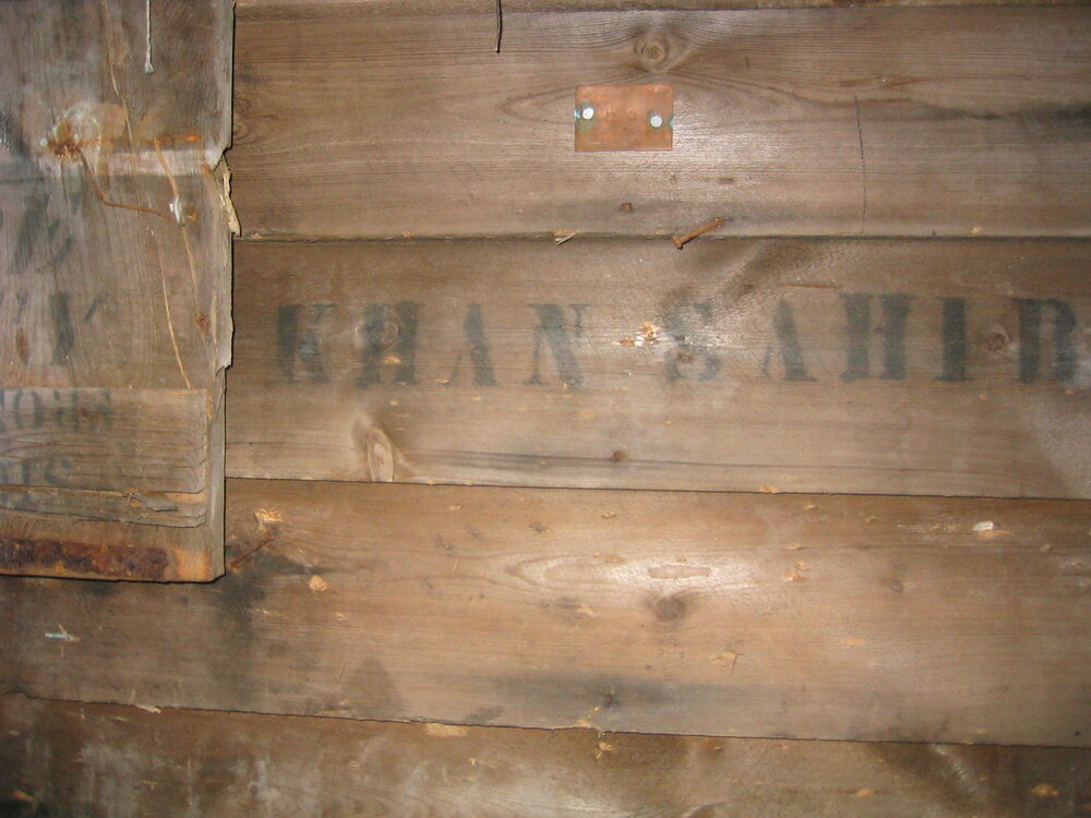2003 Scott's 'Terra Nova' hut, interior - Indian Mule names (010)