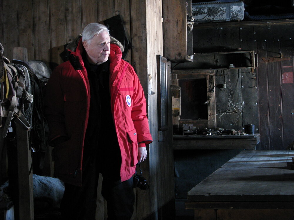 2009-10 BBC, Sir David Attenborough visit Scott's 'Terra Nova' hut