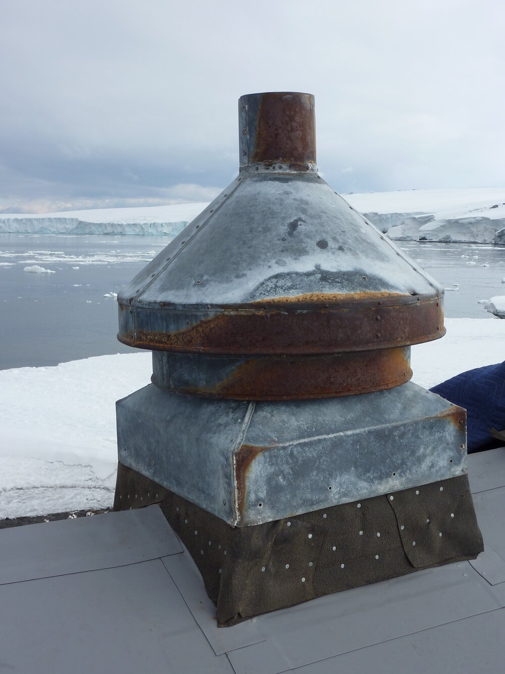 2009-10 Historic flue ventilator installation, Scott's 'Terra Nova' hut