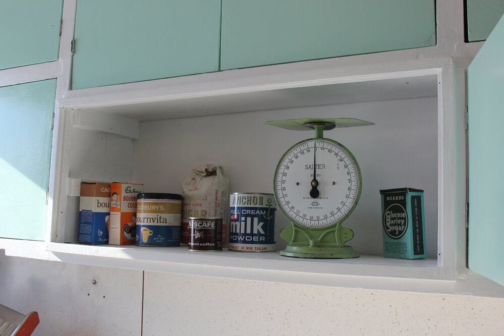 2019-20 Baseline image - Drink powders and scales, Kitchen (Room 6), Hillary's TAE/IGY Hut (002)