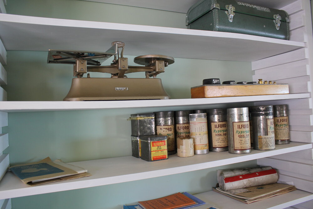 2019-20 Baseline image - Display shelves, Radio room (Room 8), Hillary's TAE/IGY Hut (007)