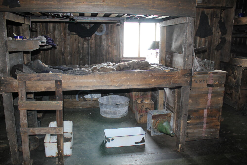 2019-20 Hut inspection - Bunks of Wright and Simpson, Physical laboratory (Room 4 Area 4), Scott's Hut