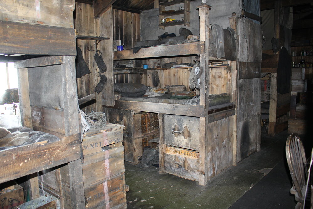 2019-20 Hut inspection - Bunks of Day and Nelson, Biology area (Room 4 Area 5), Scott's Hut