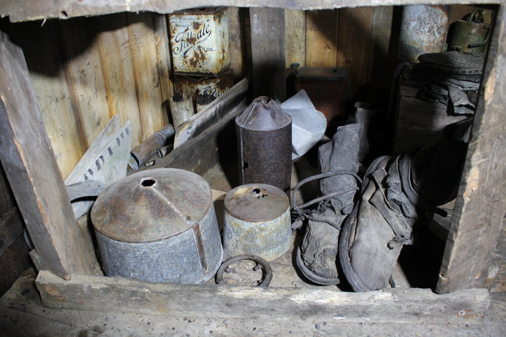 2019-20 Work task - repaired oil leak on acetylene lighting plant, Scott's hut (020)