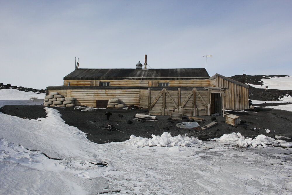 2019-20 North elevation, Scott's Hut, Cape Evans