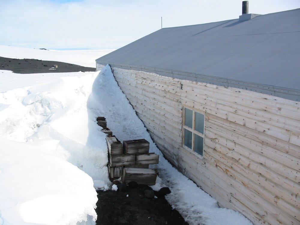 2003 K440 at Cape Evans - Cache of stores boxes, South side of hut