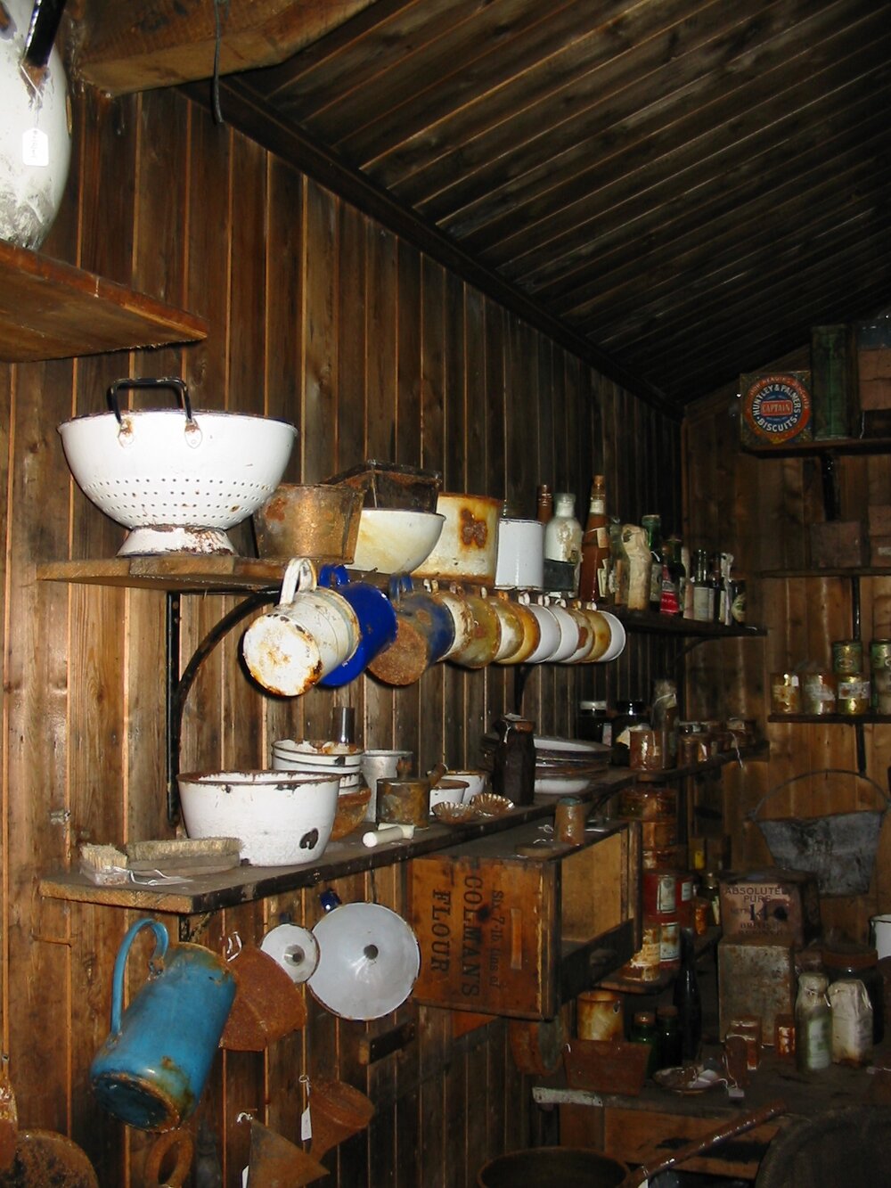 2003 K440 at Scott's 'Terra Nova' hut - Kitchen enamelware, Galley