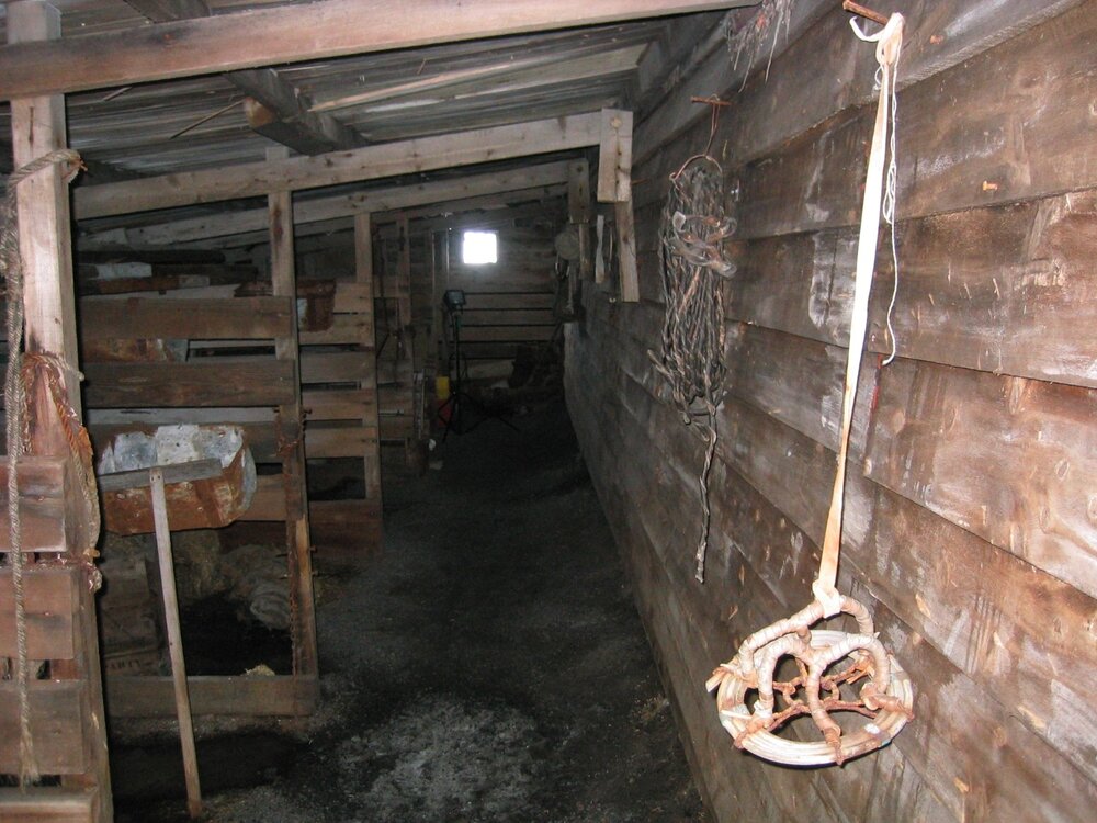 2003 K440 at Scott's 'Terra Nova' hut, interior - Snowshoes for ponies (002)