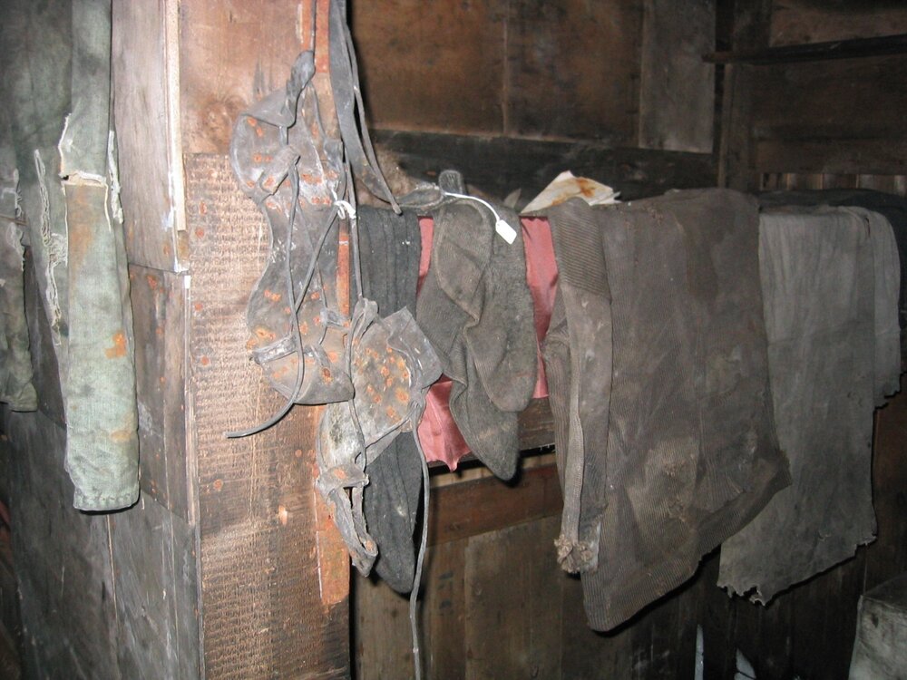 2003 K440 at Scott's 'Terra Nova' hut, interior - Ross Sea Party clothing