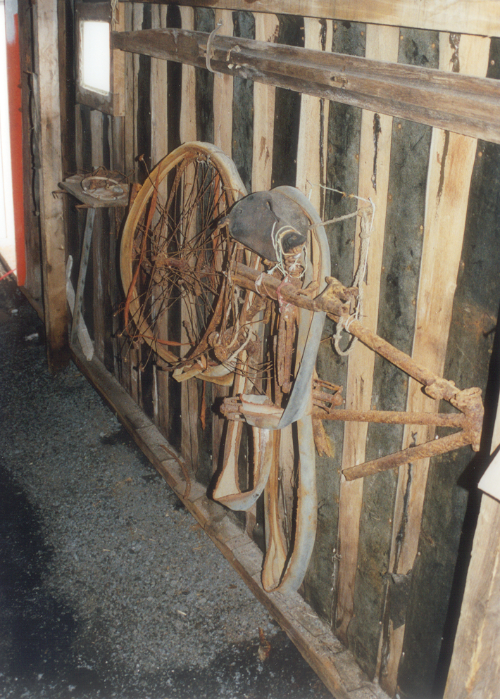 2002 K440B at Scott's 'Terra Nova' hut, interior - Bicycle in Annexe