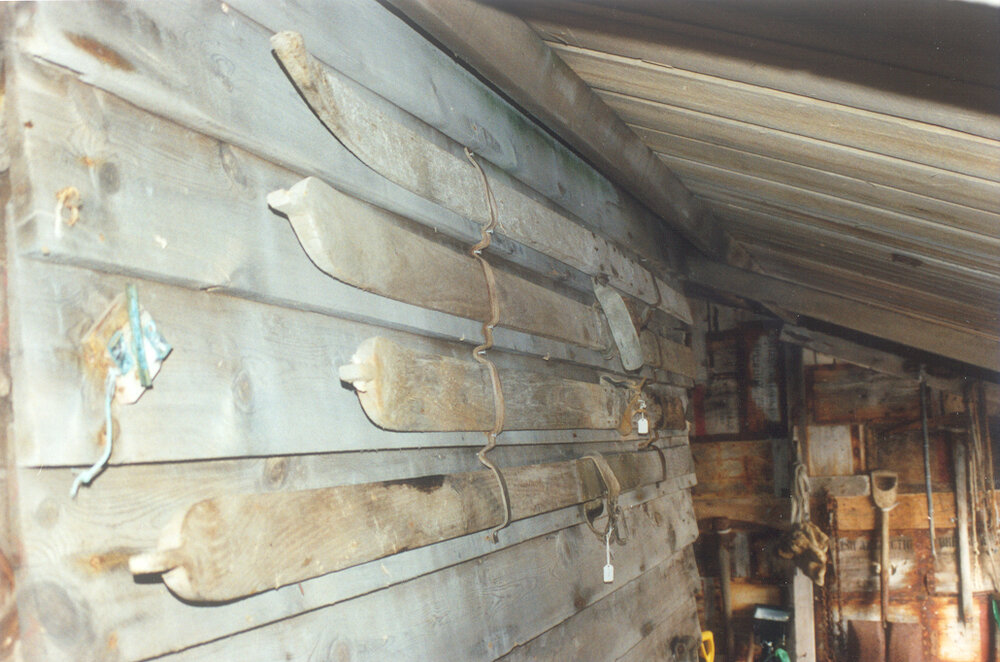 2002 K440B at Scott's 'Terra Nova' hut, interior - Skis in Annexe