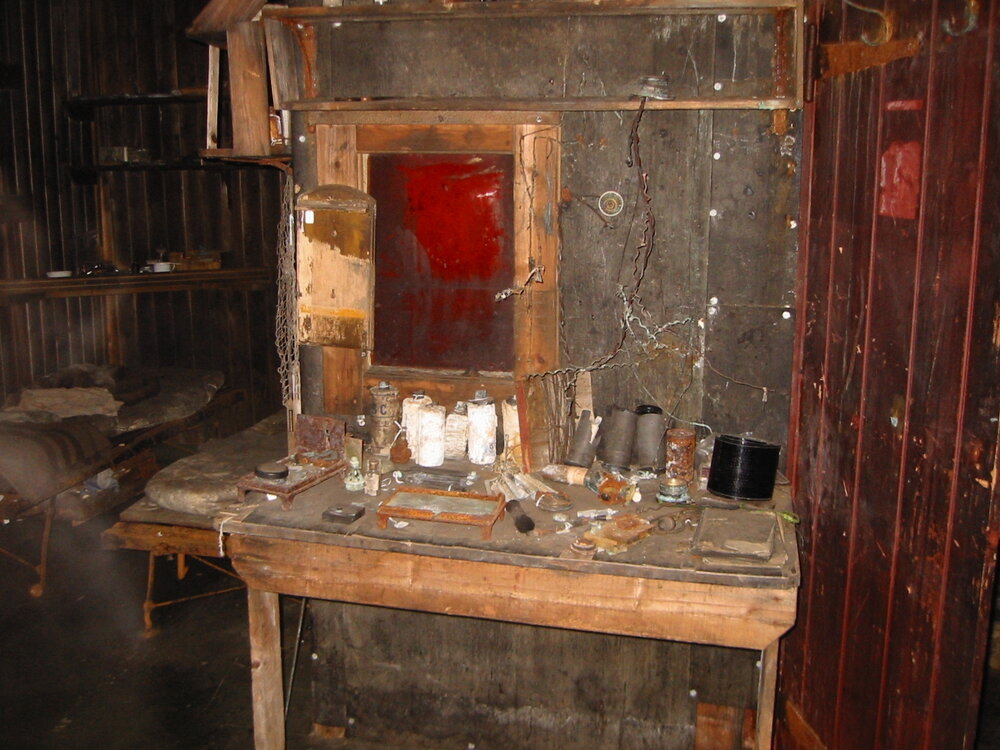 2002 Scott's 'Terra Nova' hut, interior survey image - Ponting's Darkroom (002)
