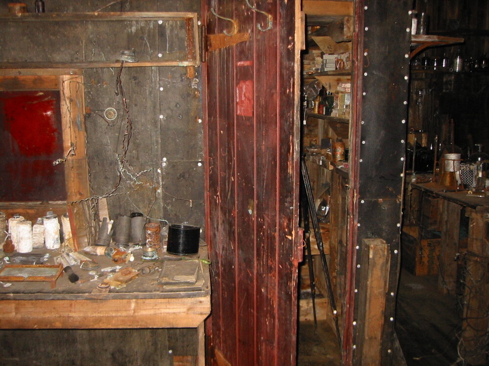 2002 Scott's 'Terra Nova' hut, interior survey image - Ponting's Darkroom (005)