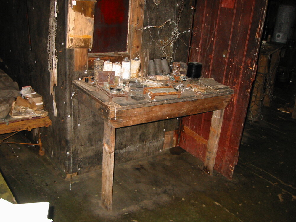 2002 Scott's 'Terra Nova' hut, interior survey image - Ponting's Darkroom (008)