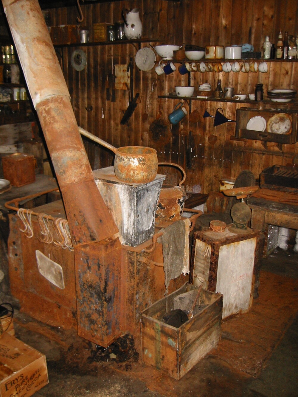 2002 Scott's 'Terra Nova' hut, interior survey image - Galley (011)