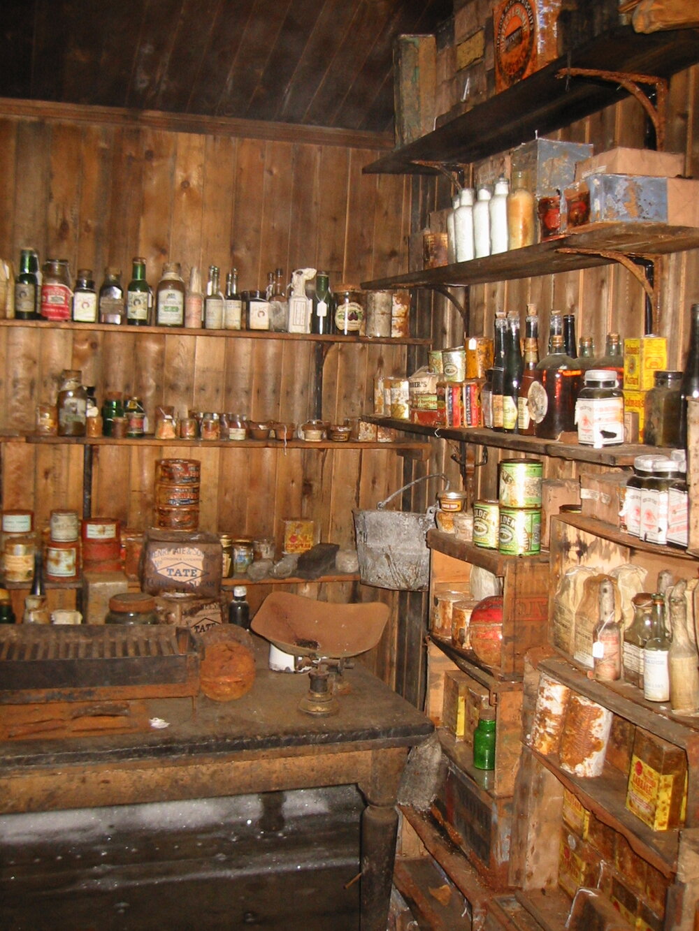 2002 Scott's 'Terra Nova' hut, interior survey image - Galley (020)