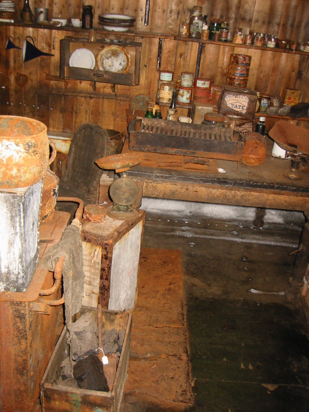 2002 Scott's 'Terra Nova' hut, interior survey image - Galley (023)
