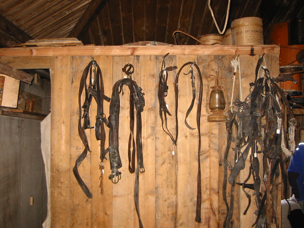 2002 K440B to Shackleton's 'Nimrod' hut, interior - Harnesses outside Shackleton's room