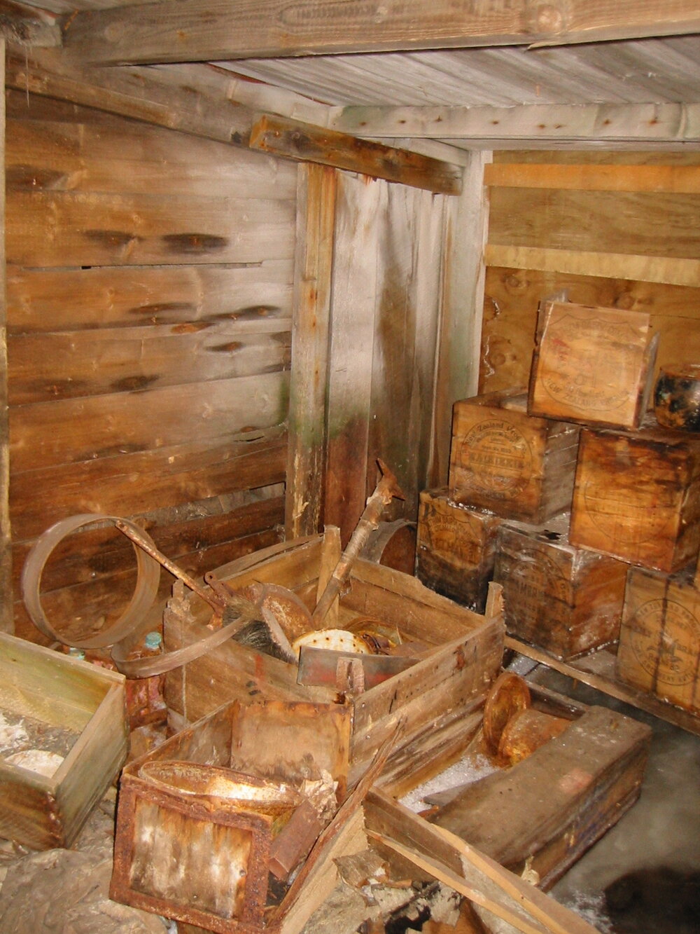 2002 Scott's 'Terra Nova' hut, interior survey image - Stables (001)