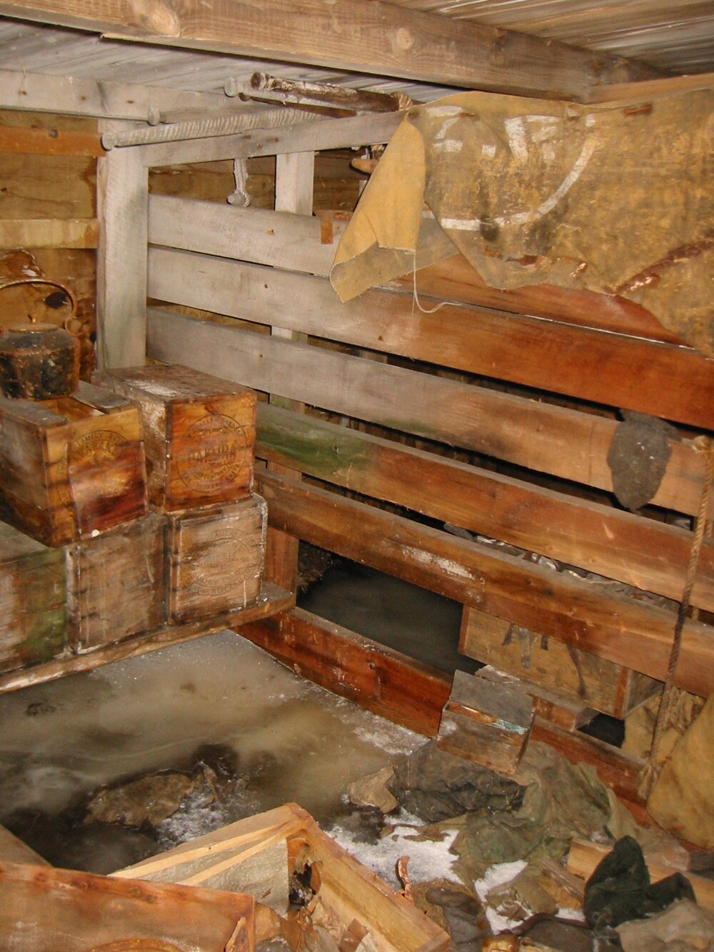 2002 Scott's 'Terra Nova' hut, interior survey image - Stables (002)