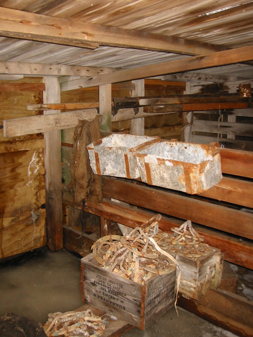 2002 Scott's 'Terra Nova' hut, interior survey image - Stables (003)